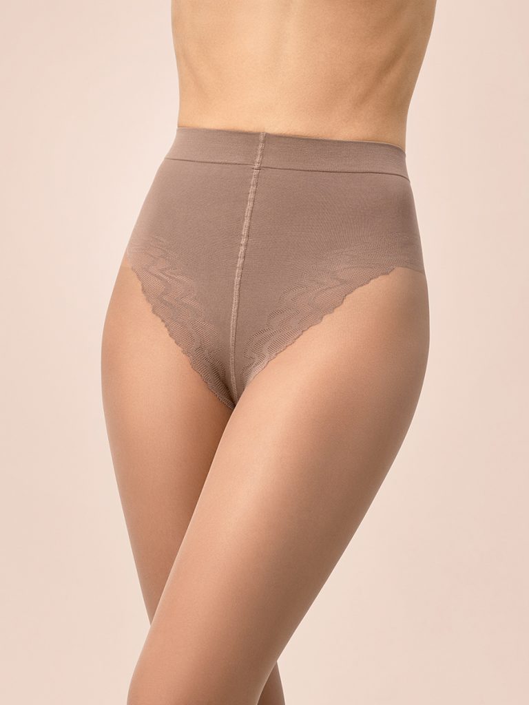 Колготки женские Minimi Slim Control 20 den, утяжка ажурными трусиками