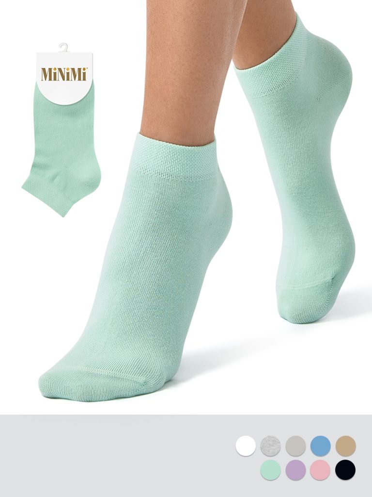 Носки женские Minimi Cotone 1201 хлопковые короткие, 6 цветов