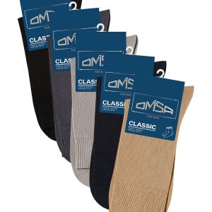 Носки мужские OMSA Classic 203 хлопковые высокие, широкая резинка