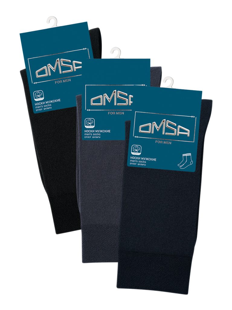 Носки мужские OMSA Classic 204 хлопковые всесезонные, гладь