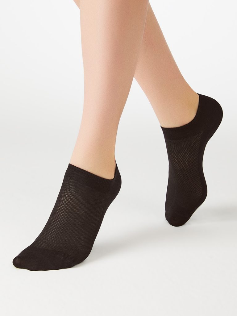 Носки женские Minimi Cotone 1101 короткие с фактурой в сетку
