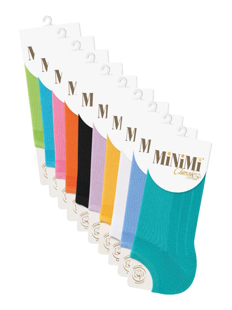 Носки женские Minimi Cotone 1101 короткие с фактурой в сетку