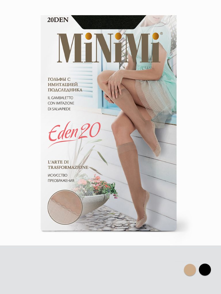 Гольфы женские Minimi Eden 20 den с хлопковым подследником