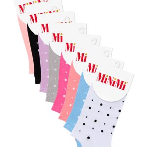 Носки женские Minimi Trend 4203 хлопковые с принтом в горошек