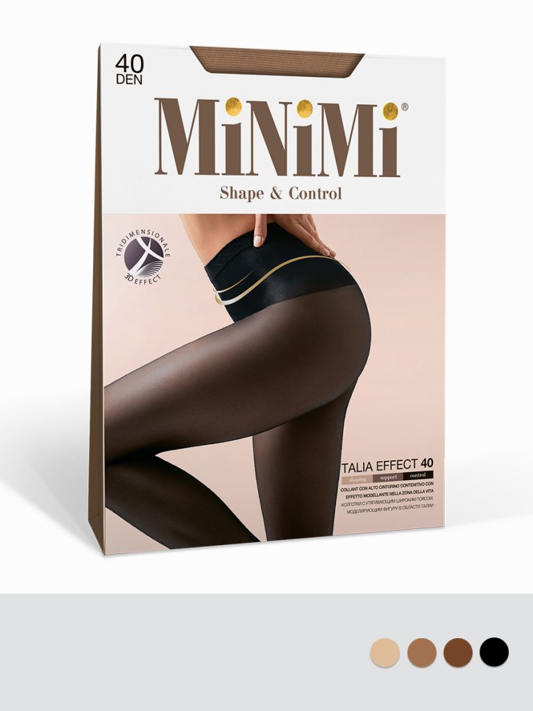 Колготки женские Minimi Talia Effect 40 den, утяжка талии 3D