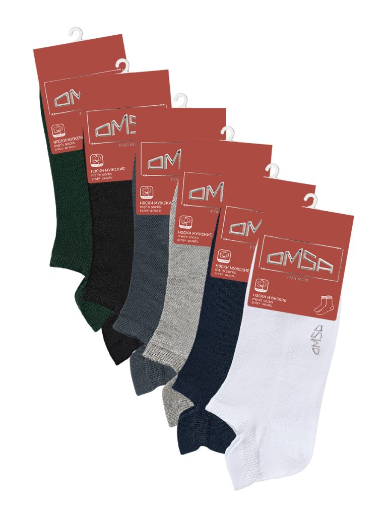 Носки мужские OMSA Active 113 короткие спортивные, задник-протектор