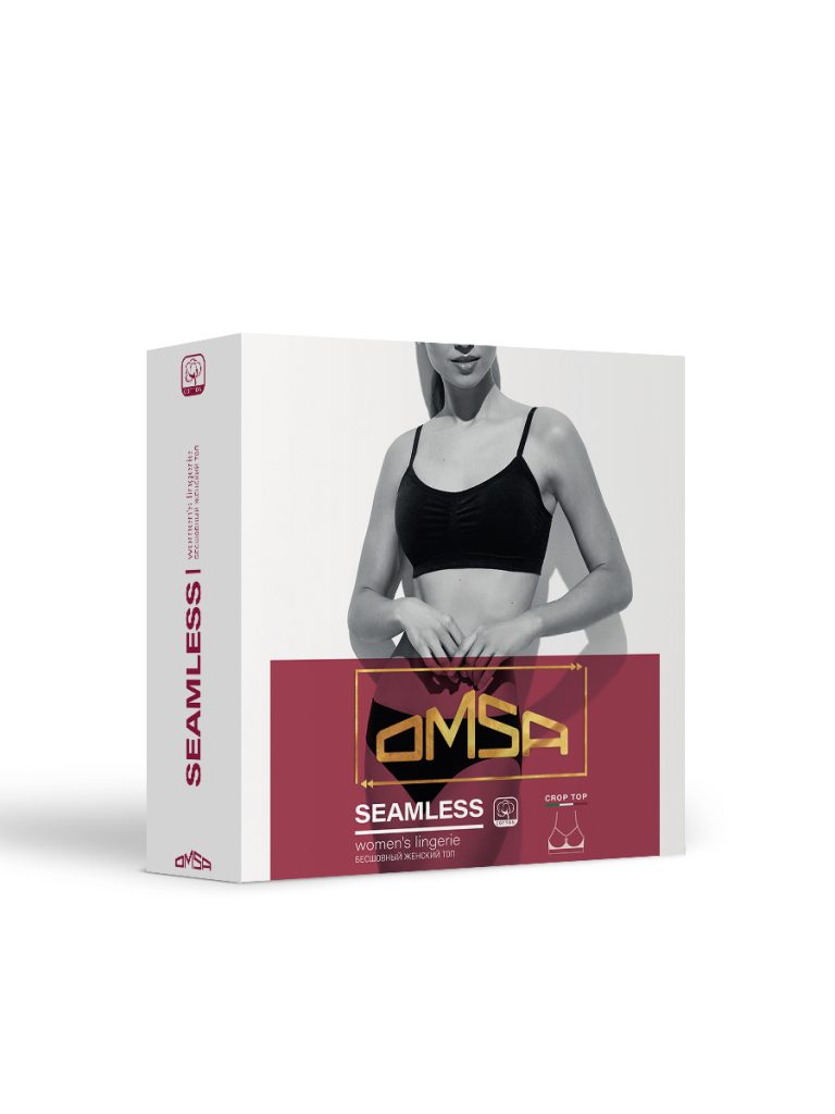 Топ OMSA OmD1111S Cotton бесшовный на тонких бретелях с вкладышами