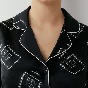 Пижама OMSA LOVE рубашка и брюки с принтом, искусственный шёлк