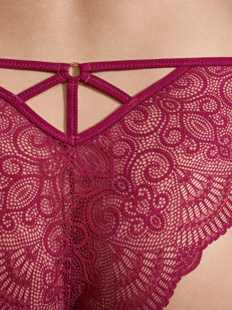 Трусы-слипы SISI Glamour SI 2211B, кружево с вырезом сзади