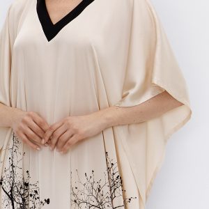 Платье-туника OMSA Sakura с принтом ветвей сакуры, искусственный шёлк