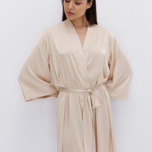 Халат OMSA Sakura с запахом, розовый