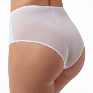 Трусы макси COQUETTE REVUE Lucky, сетка, медальон, молочные
