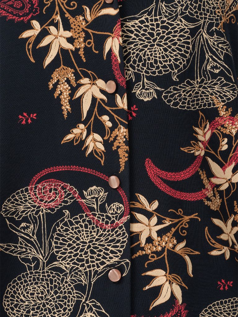 Пижама SISI Serenita рубашка и брюки, контрастный принт, вискоза