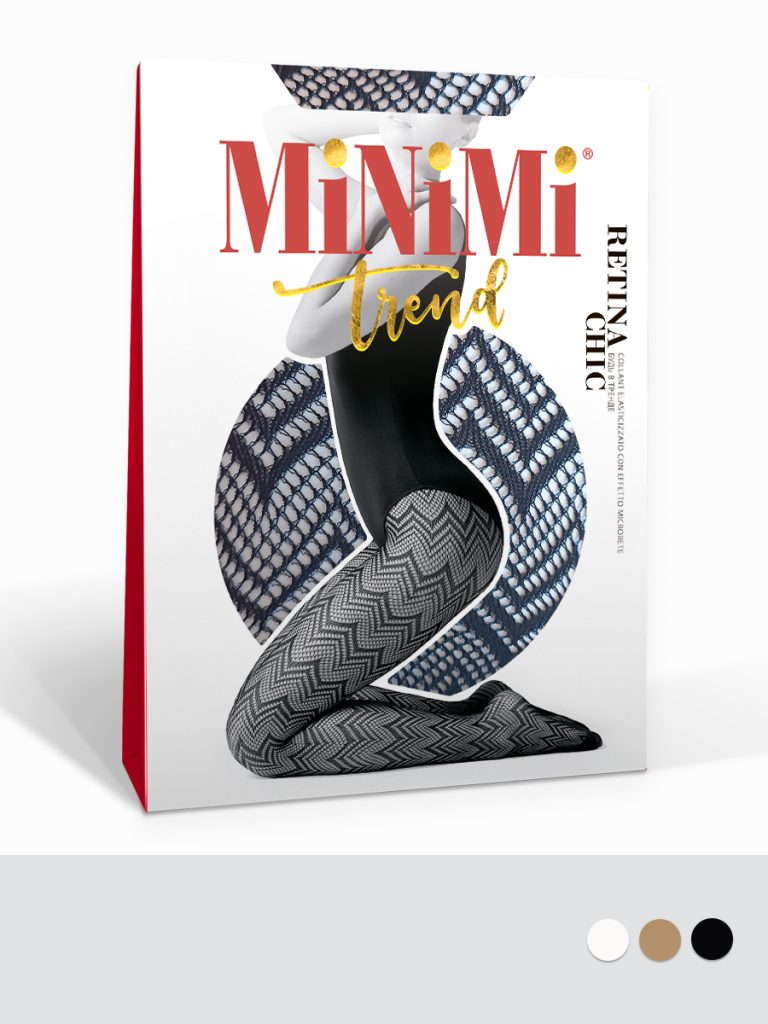 Колготки женские Minimi Retina Chic в сетку с графичным узором