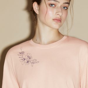 Пижама OMSA Fiorito футболка и шорты, цветочный принт мильфлёр, хлопок