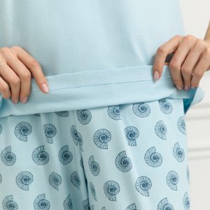 Пижама OMSA Nautilus футболка и брюки с трендовым принтом, хлопок