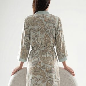 Халат SISI Ornamento с запахом, абстрактный принт