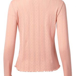 Пижама OMSA Pointelle Chic лонгслив и брюки широкие, ажурный хлопок
