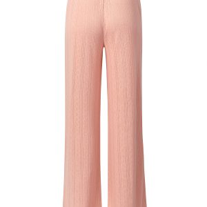 Пижама OMSA Pointelle Chic лонгслив и брюки широкие, ажурный хлопок
