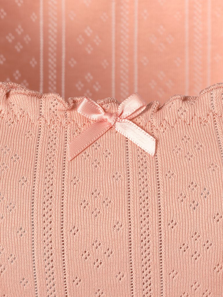 Пижама OMSA Pointelle Chic топ на бретелях и шорты, ажурный хлопок
