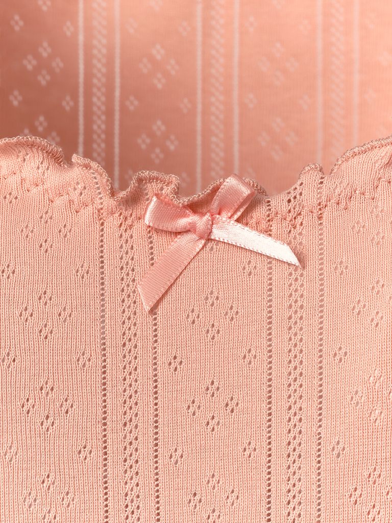 Сорочка ночная OMSA Pointelle Chic, широкие бретели, ажурный хлопок