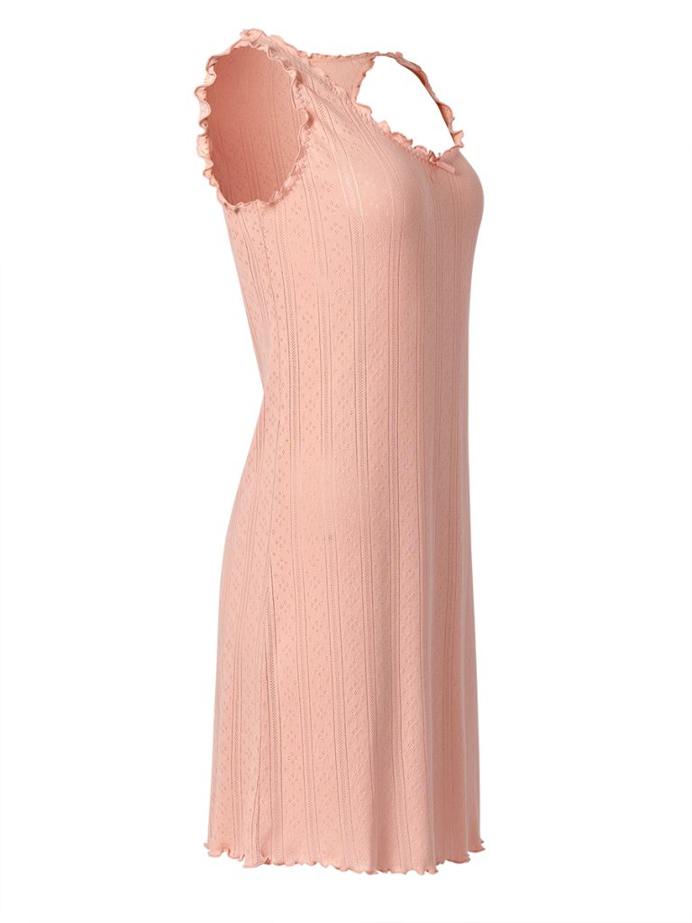 Сорочка ночная OMSA Pointelle Chic, широкие бретели, ажурный хлопок