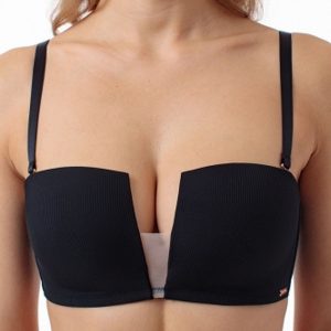 Бюстгальтер COQUETTE REVUE Lucky, бескостный на поролоне, черный
