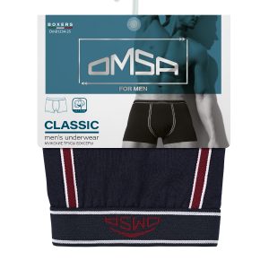 Боксеры мужские OMSA 1234-25 с отделкой по гульфику, хлопок