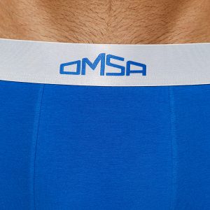 Боксеры мужские OMSA 1265 укороченные, широкая блестящая резинка