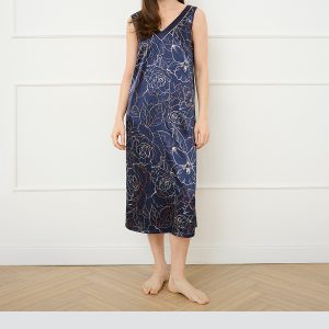 Сорочка OMSA Rosa до середины икры, широкие бретели, искусственный шёлк
