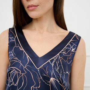 Сорочка OMSA Rosa до середины икры, широкие бретели, искусственный шёлк