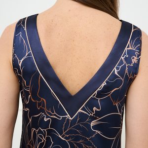 Сорочка OMSA Rosa до середины икры, широкие бретели, искусственный шёлк