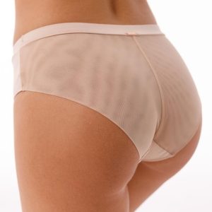 Трусы панти COQUETTE REVUE Shiny, микрофибра и сетка, беж