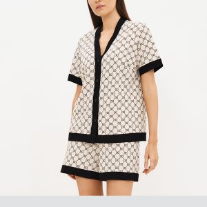 Пижама OMSA Alta Moda рубашка короткий рукав и шорты, хлопок