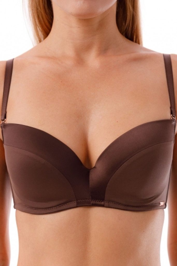 Бюстгальтер COQUETTE REVUE Shiny, тонкий поролон, скрытый каркас, беж — основное фото