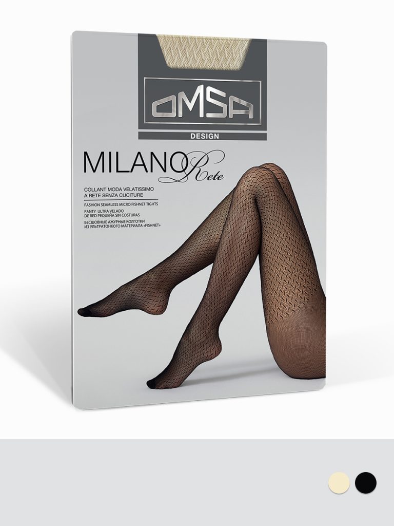 Колготки женские OMSA Rete Milano в микросетку, бесшовный торс