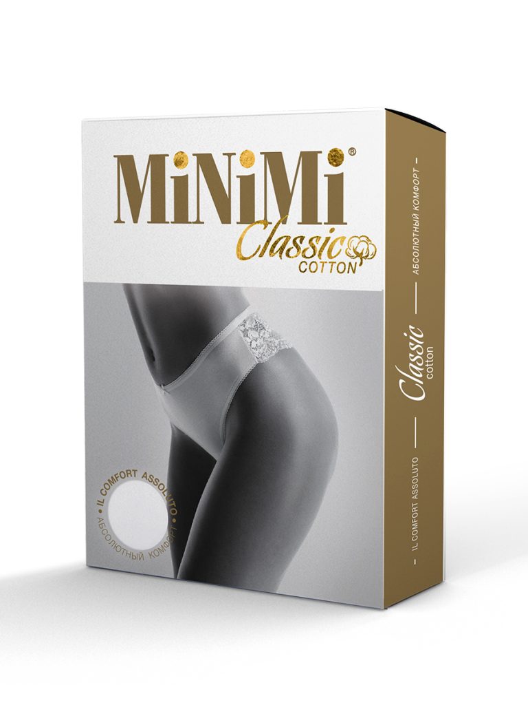 Стринги MINIMI BO213 хлопок с кружевом, цветочный орнамент