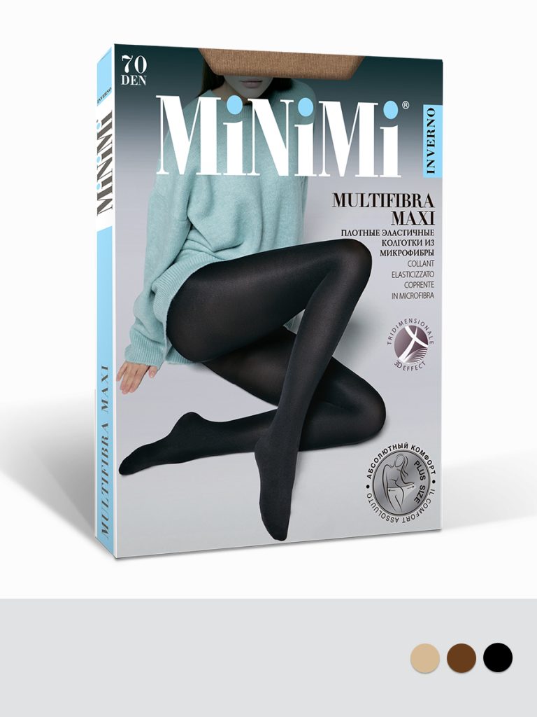 Колготки женские MULTIFIBRA 70 Maxi 3D, микрофибра