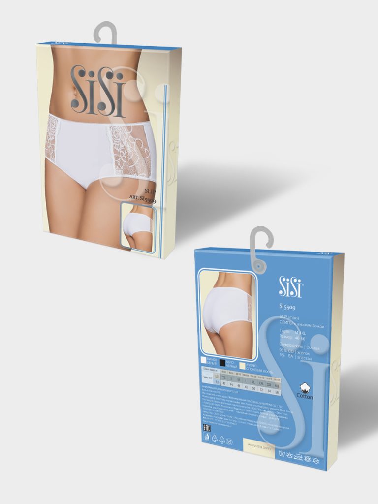 Трусы макси SISI SI5509, хлопок с кружевом