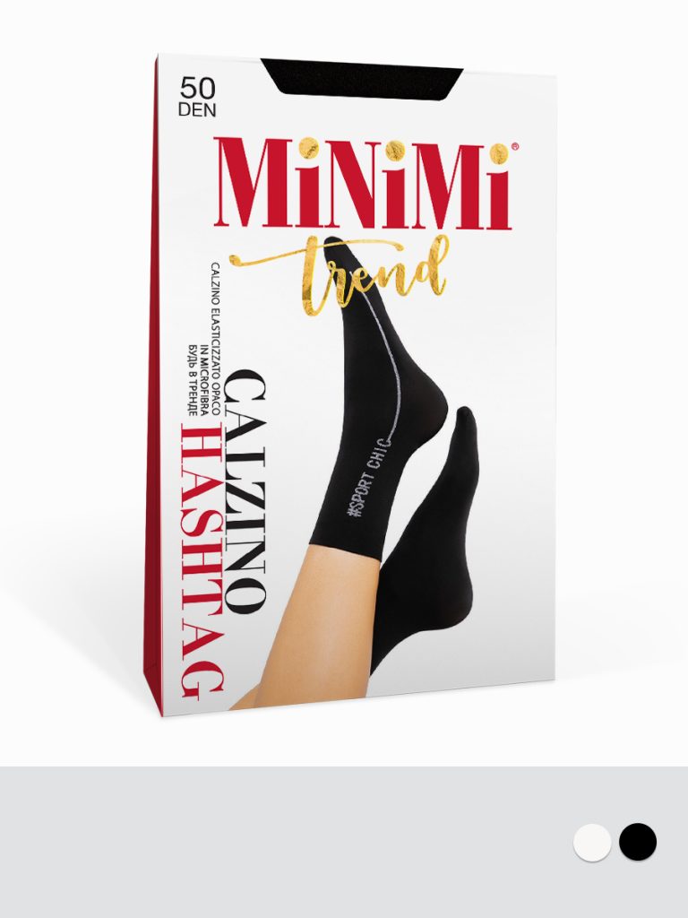 Носки женские MINIMI Hashtag 50 с надписью