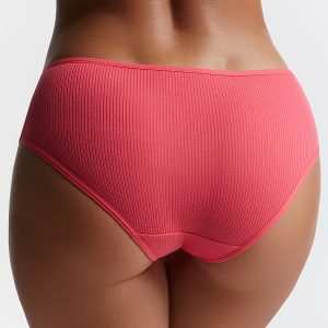 Трусы-слипы миди MINIMI Ribana, рубчик, средняя талия, хлопок