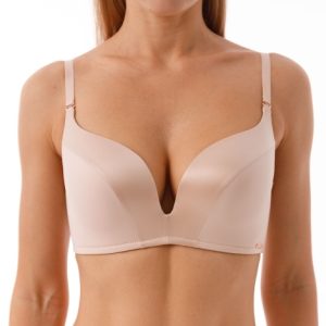 Бюстгальтер COQUETTE REVUE Shiny Push-up, бескостный на поролоне, беж