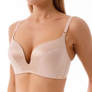 Бюстгальтер COQUETTE REVUE Shiny Push-up, бескостный на поролоне, беж — фото 3