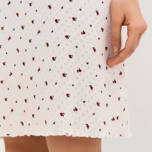 Сорочка ночная OMSA Pointelle Print, узкие бретели, ажурный хлопок