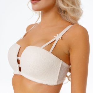 Бюстгальтер COQUETTE REVUE Space, бескостный, кружево, стразы