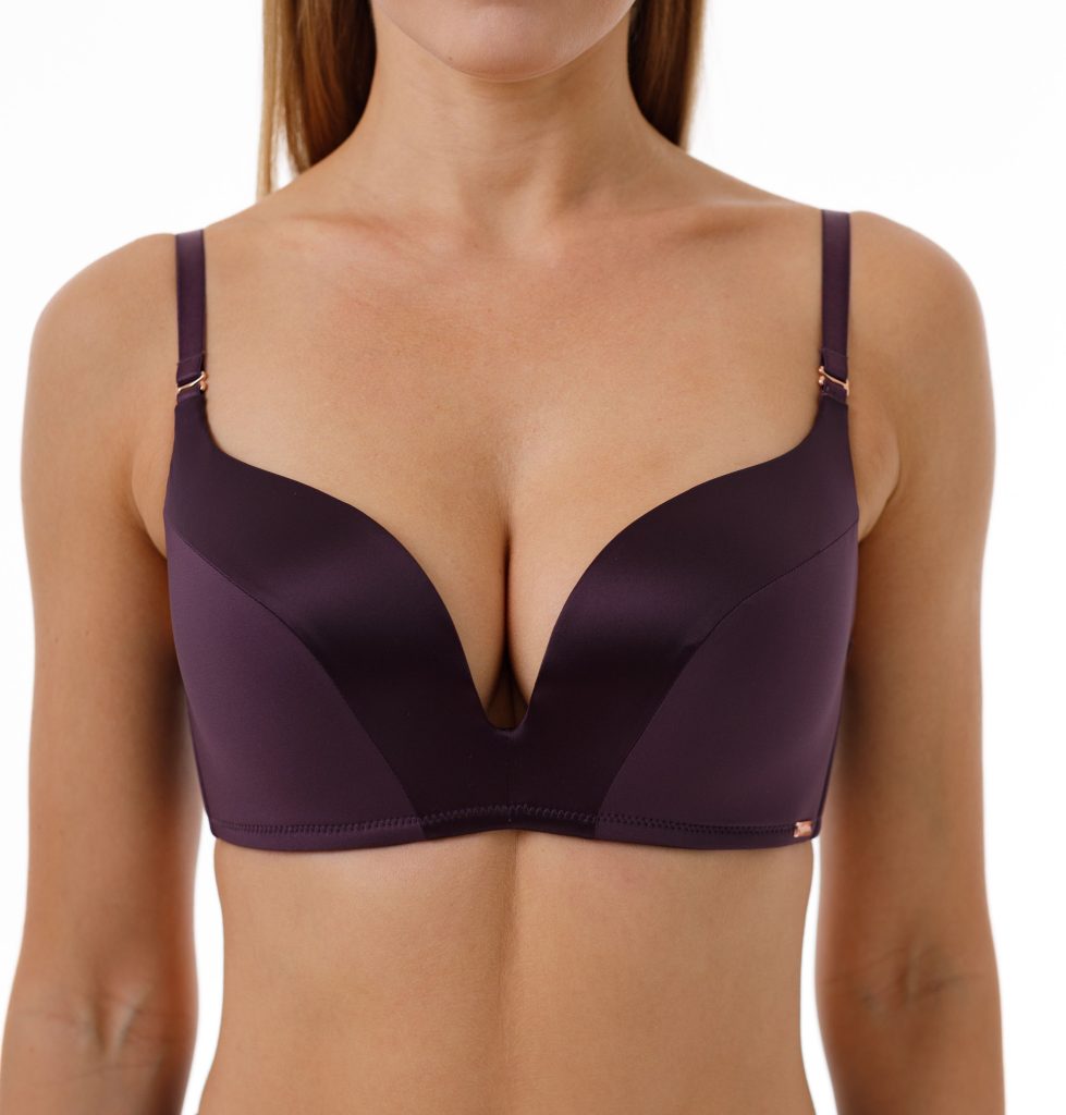 Бюстгальтер COQUETTE REVUE Shiny Push-up, бескостный на поролоне, фиолетовый — основное фото