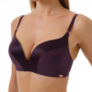 Бюстгальтер COQUETTE REVUE Shiny Push-up, бескостный на поролоне, фиолетовый
